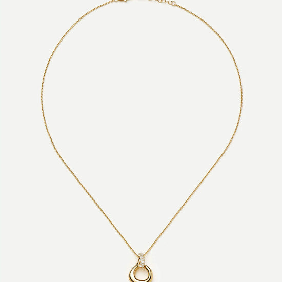 Molten Snow Twisted Pendant Necklace | 18ct Gold Plated/Cubic Zirconia Necklaces Missoma 
