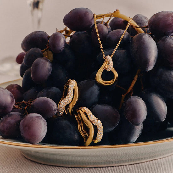 Molten Snow Twisted Pendant Necklace | 18ct Gold Plated/Cubic Zirconia Necklaces Missoma 