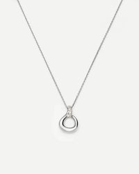 Molten Snow Twisted Pendant Necklace | Silver Plated/Cubic Zirconia Necklaces Missoma 