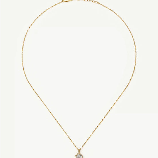 Molten Soft Square Pavé Pendant Necklace | 18ct Gold Plated/Cubic Zirconia Necklaces Missoma 