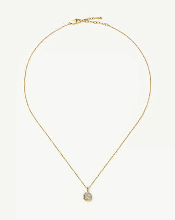 Molten Soft Square Pavé Pendant Necklace | 18ct Gold Plated/Cubic Zirconia Necklaces Missoma 