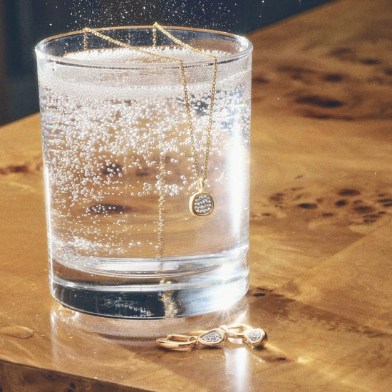 Molten Soft Square Pavé Pendant Necklace | 18ct Gold Plated/Cubic Zirconia Necklaces Missoma 