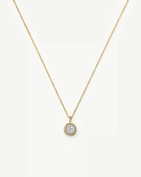 Molten Soft Square Pavé Pendant Necklace | 18ct Gold Plated/Cubic Zirconia Necklaces Missoma 