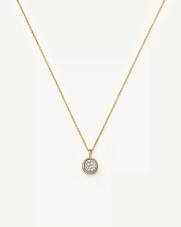Molten Soft Square Pavé Pendant Necklace | 18ct Gold Plated/Cubic Zirconia Necklaces Missoma 