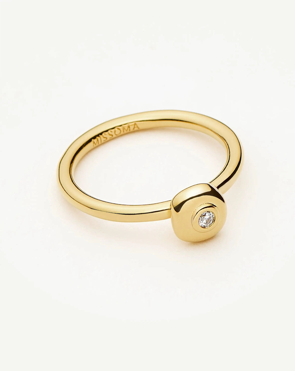 Molten Soft Square Ring | 18ct Gold Plated/Cubic Zirconia Rings Missoma 