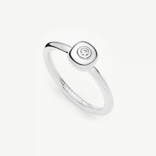 Molten Soft Square Ring | Silver Plated/Cubic Zirconia Rings Missoma 