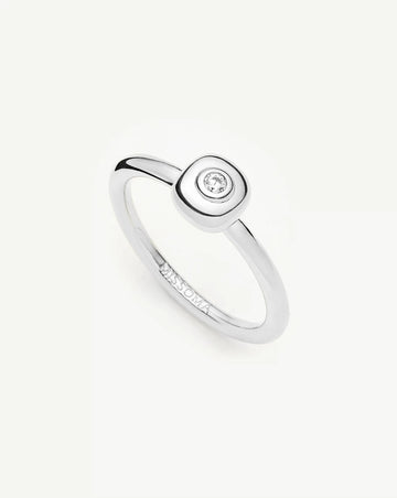 Molten Soft Square Ring | Silver Plated/Cubic Zirconia Rings Missoma 