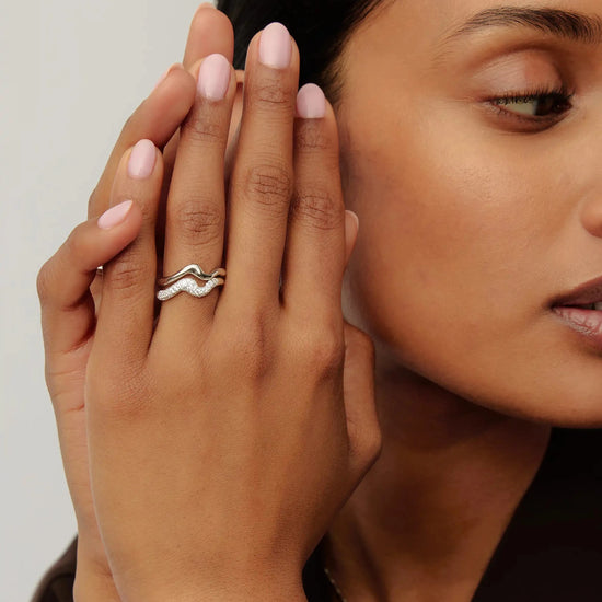 Molten Stacking Ring Set | Sterling Silver Layering Sets Missoma 