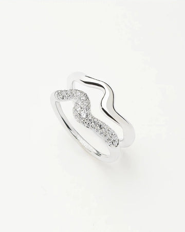 Molten Stacking Ring Set | Sterling Silver Layering Sets Missoma 