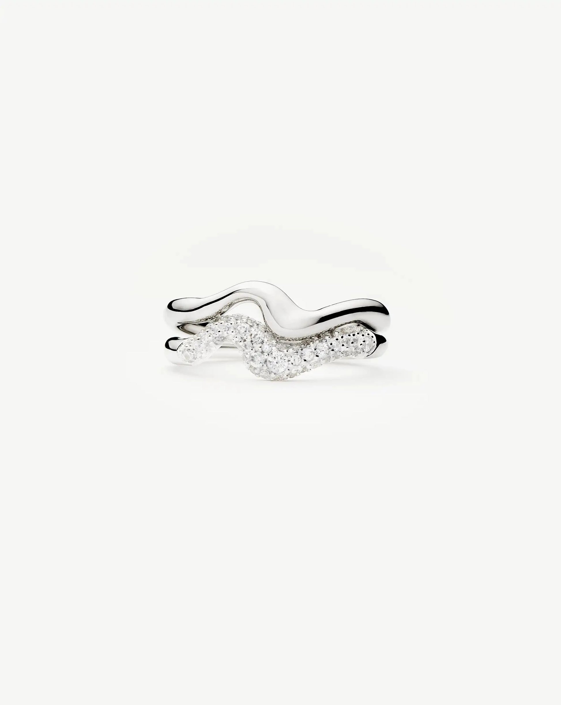 Molten Stacking Ring Set | Sterling Silver Layering Sets Missoma 