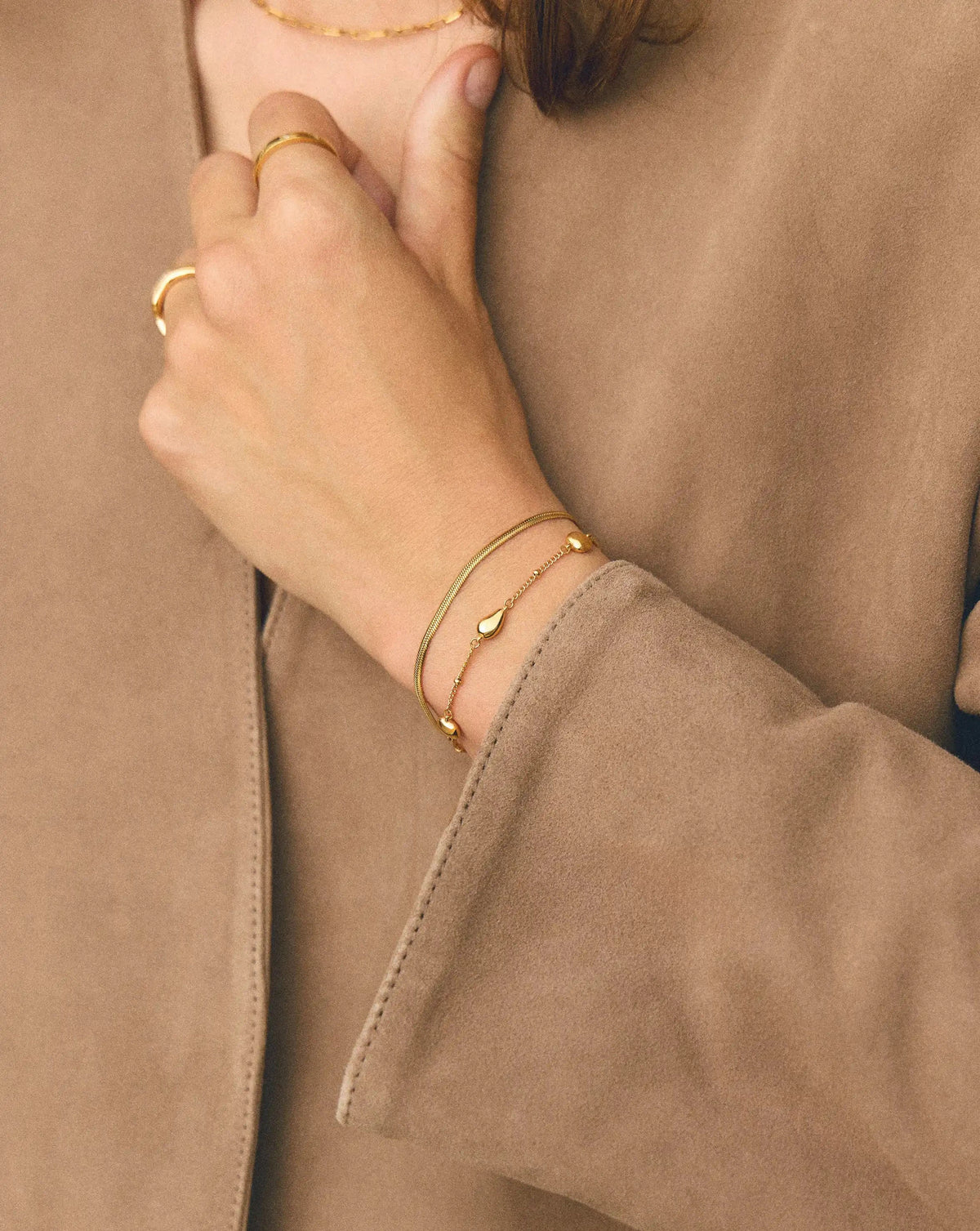 Molten Teardrop Multi Charm Bracelet | 18ct Gold Plated Bracelets Missoma 