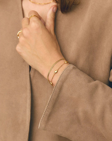 Molten Teardrop Multi Charm Bracelet | 18ct Gold Plated Bracelets Missoma 