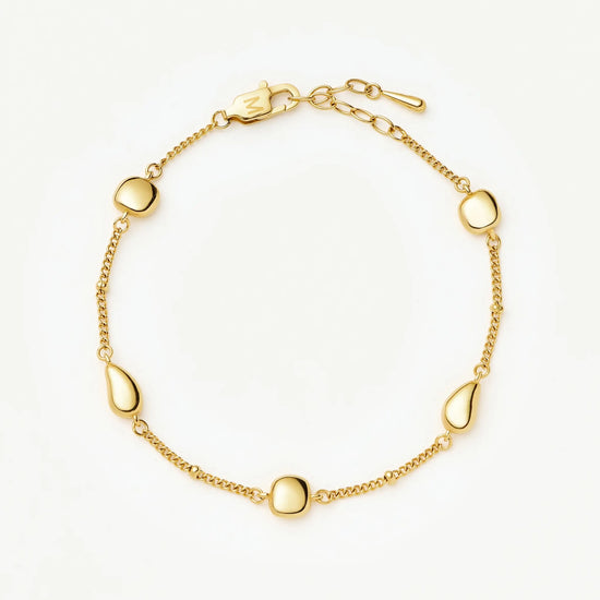 Molten Teardrop Multi Charm Bracelet | 18ct Gold Plated Bracelets Missoma 