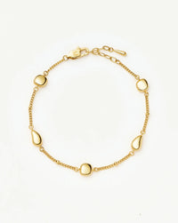 Molten Teardrop Multi Charm Bracelet | 18ct Gold Plated Bracelets Missoma 