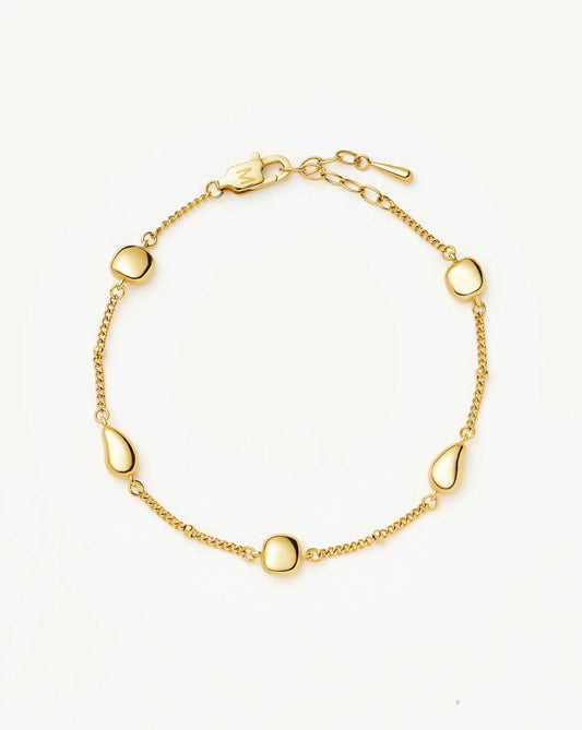 Molten Teardrop Multi Charm Bracelet | 18ct Gold Plated Bracelets Missoma 