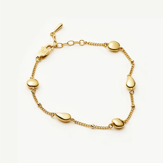 Molten Teardrop Multi Charm Bracelet | 18ct Gold Plated Bracelets Missoma 