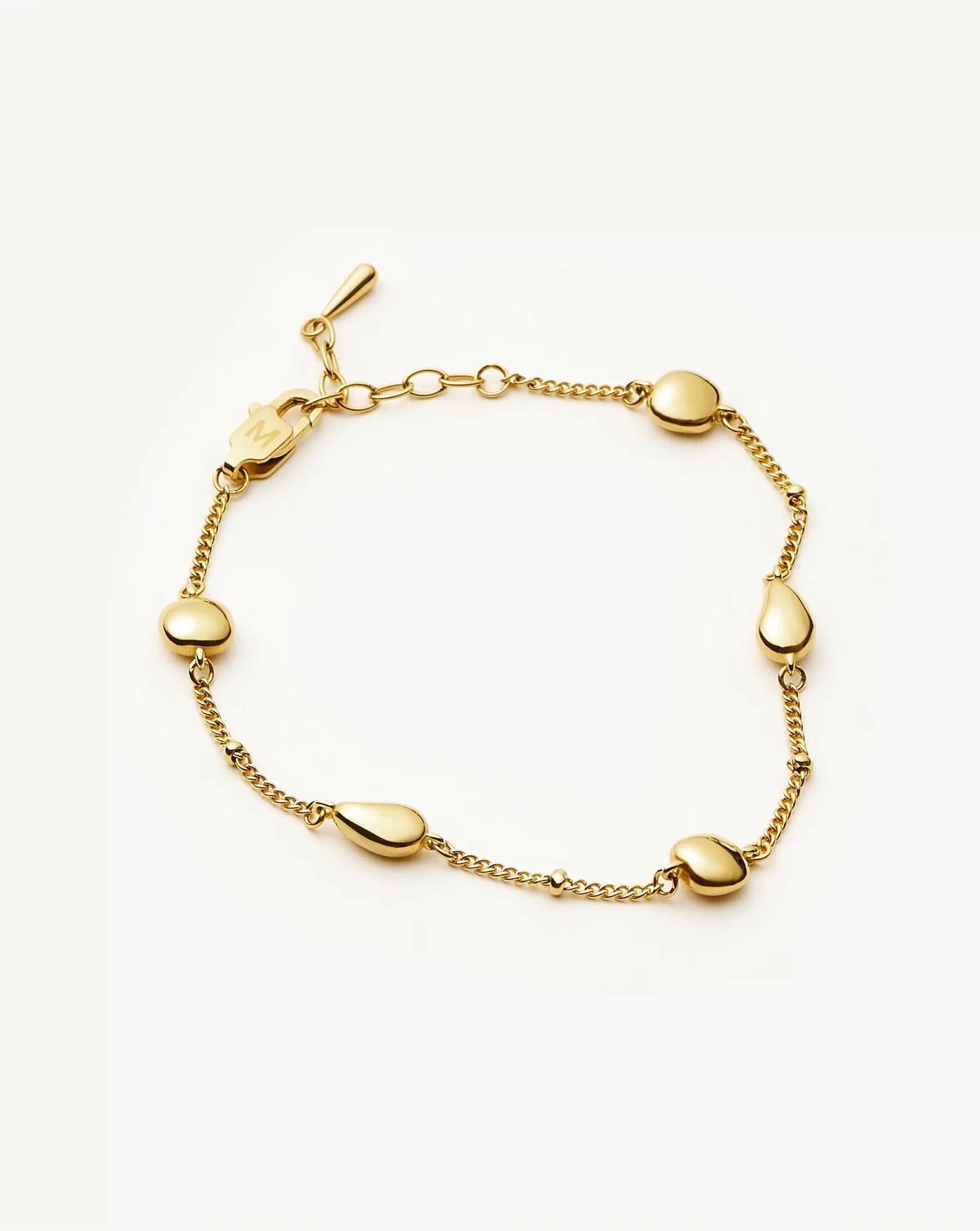 Molten Teardrop Multi Charm Bracelet | 18ct Gold Plated Bracelets Missoma 