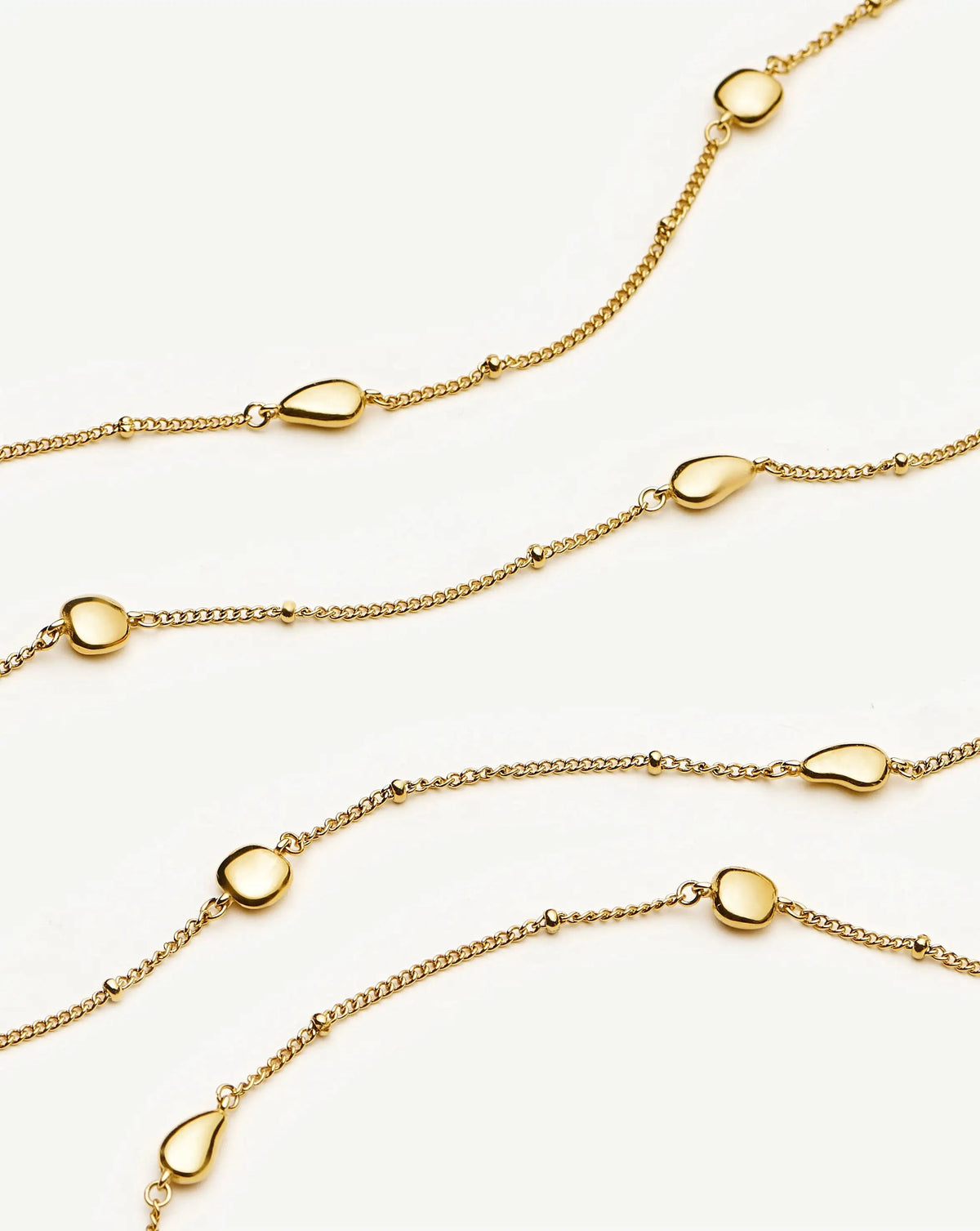Molten Teardrop Multi Charm Necklace | 18ct Gold Plated Necklaces Missoma 