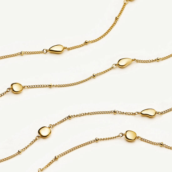 Molten Teardrop Multi Charm Wraparound Necklace | 18ct Gold Plated Necklaces Missoma 