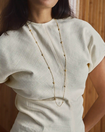 Molten Teardrop Multi Charm Wraparound Necklace | 18ct Gold Plated Necklaces Missoma 