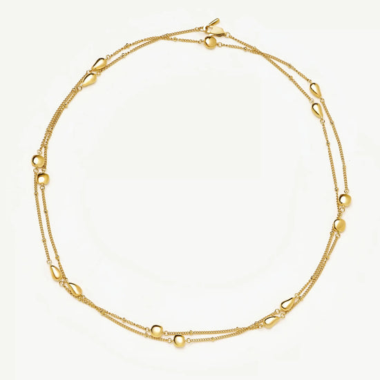 Molten Teardrop Multi Charm Wraparound Necklace | 18ct Gold Plated Necklaces Missoma 