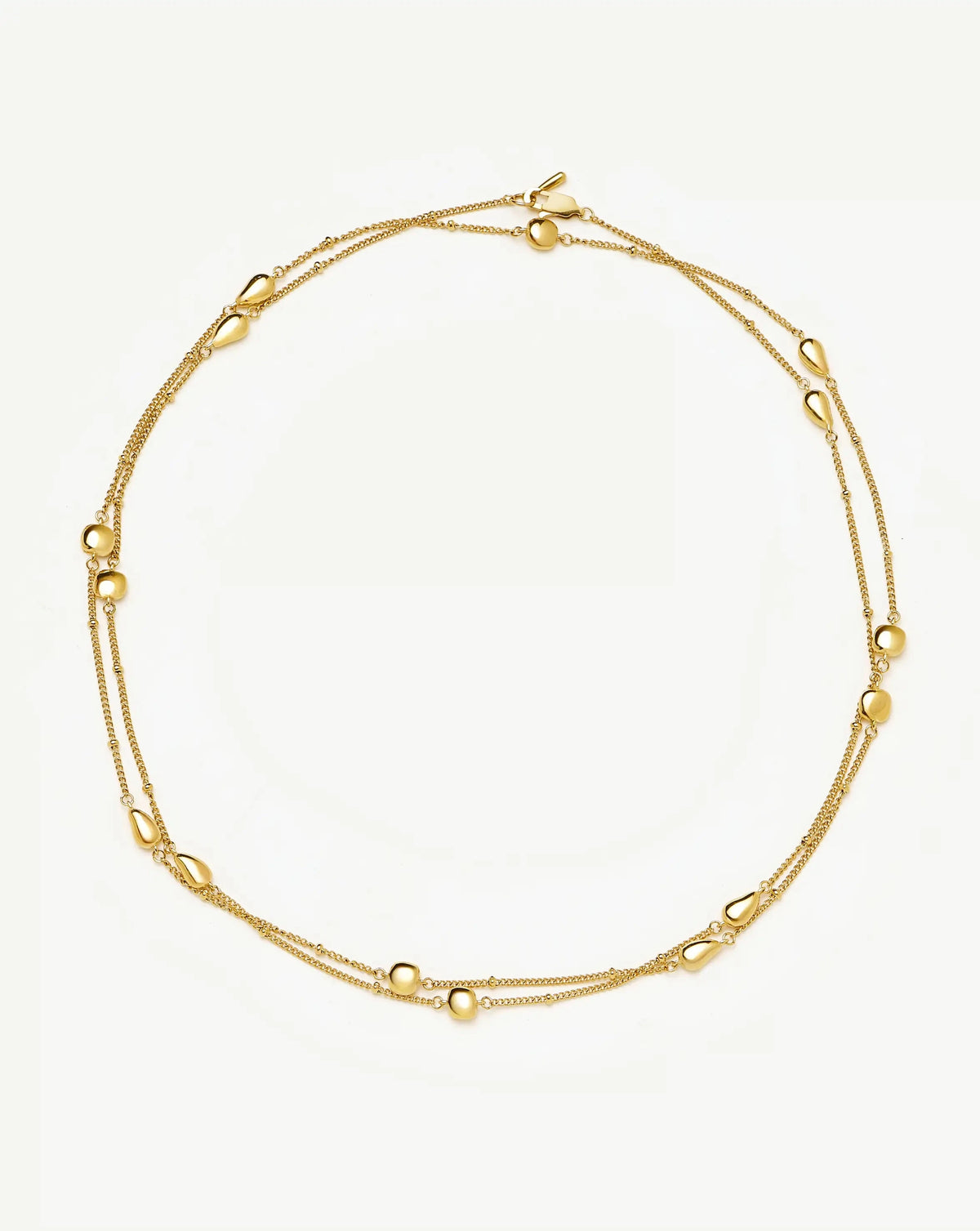 Molten Teardrop Multi Charm Wraparound Necklace | 18ct Gold Plated Necklaces Missoma 