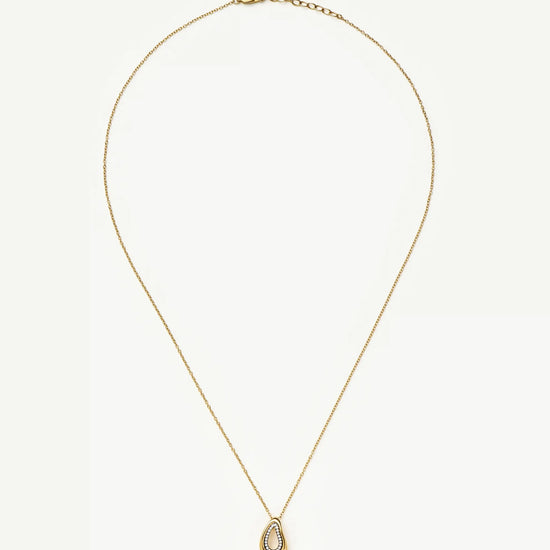 Molten Teardrop Pavé Pendant Necklace | 18ct Gold Plated/Cubic Zirconia Necklaces Missoma 