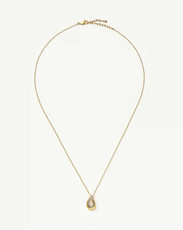 Molten Teardrop Pavé Pendant Necklace | 18ct Gold Plated/Cubic Zirconia Necklaces Missoma 