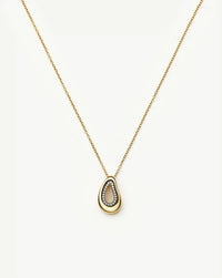 Molten Teardrop Pavé Pendant Necklace | 18ct Gold Plated/Cubic Zirconia Necklaces Missoma 