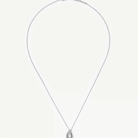 Molten Teardrop Pavé Pendant Necklace | Silver Plated/Cubic Zirconia Necklaces Missoma 