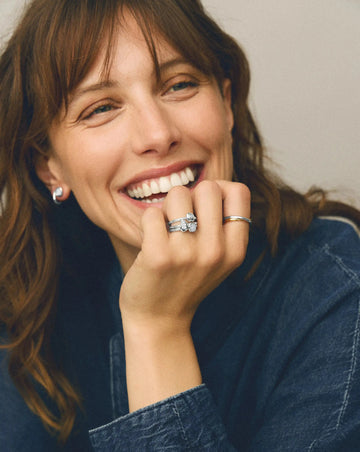 Molten Teardrop Pavé Ring | Silver Plated/Cubic Zirconia Rings Missoma 