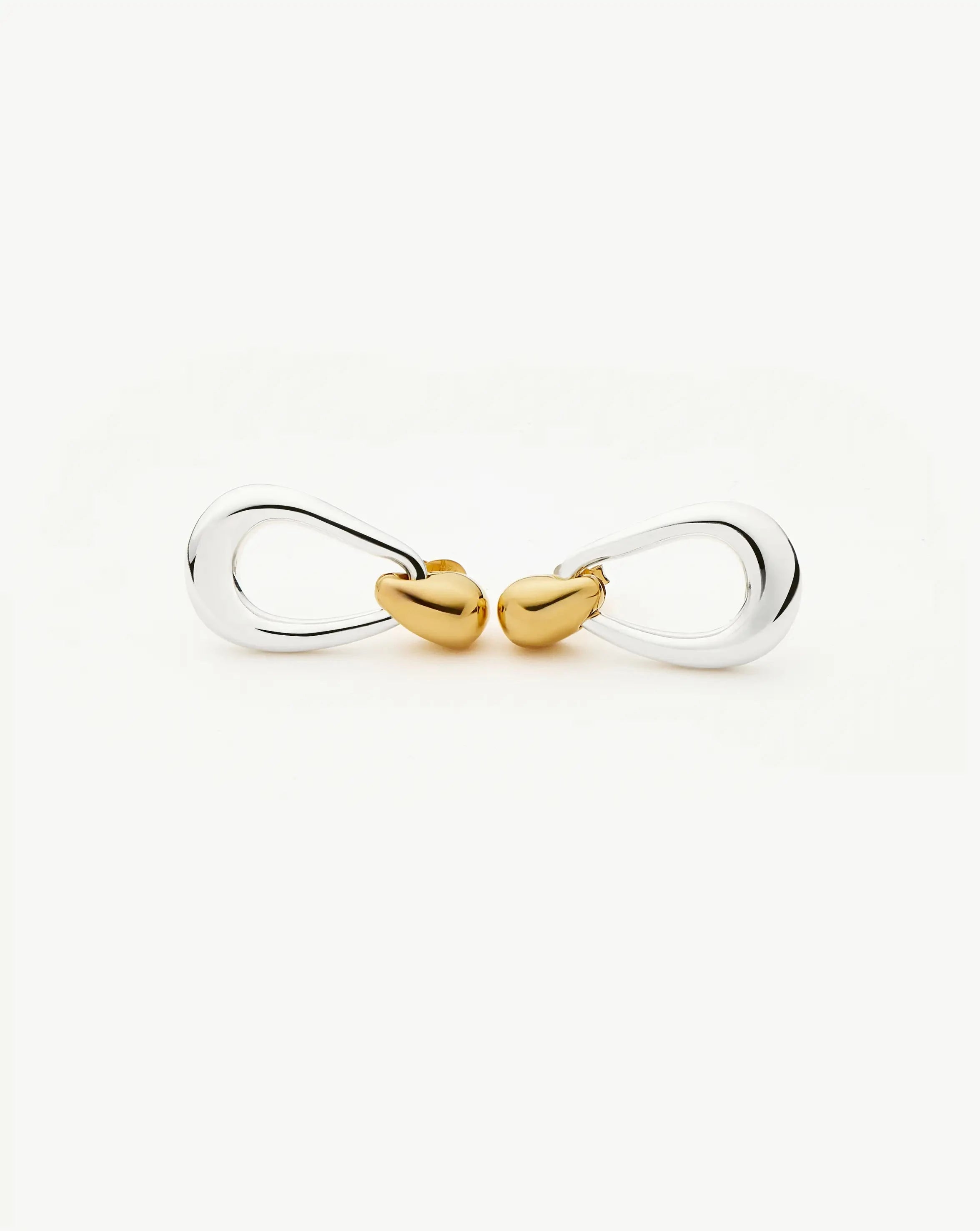 Molten Teardrop Statement Stud Earrings | Mixed Metal Earrings Missoma 
