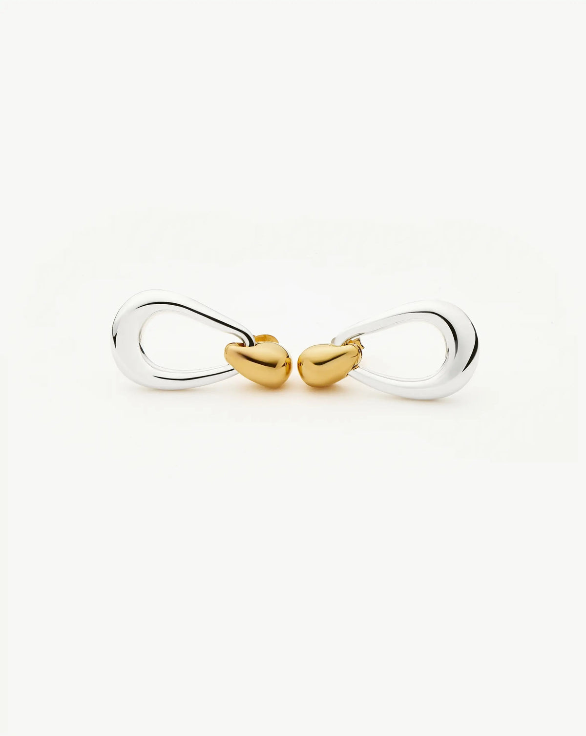 Molten Teardrop Statement Stud Earrings | Mixed Metal Earrings Missoma 