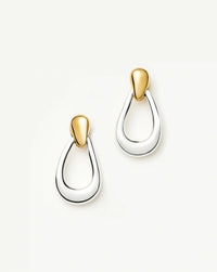 Molten Teardrop Statement Stud Earrings | Mixed Metal Earrings Missoma 