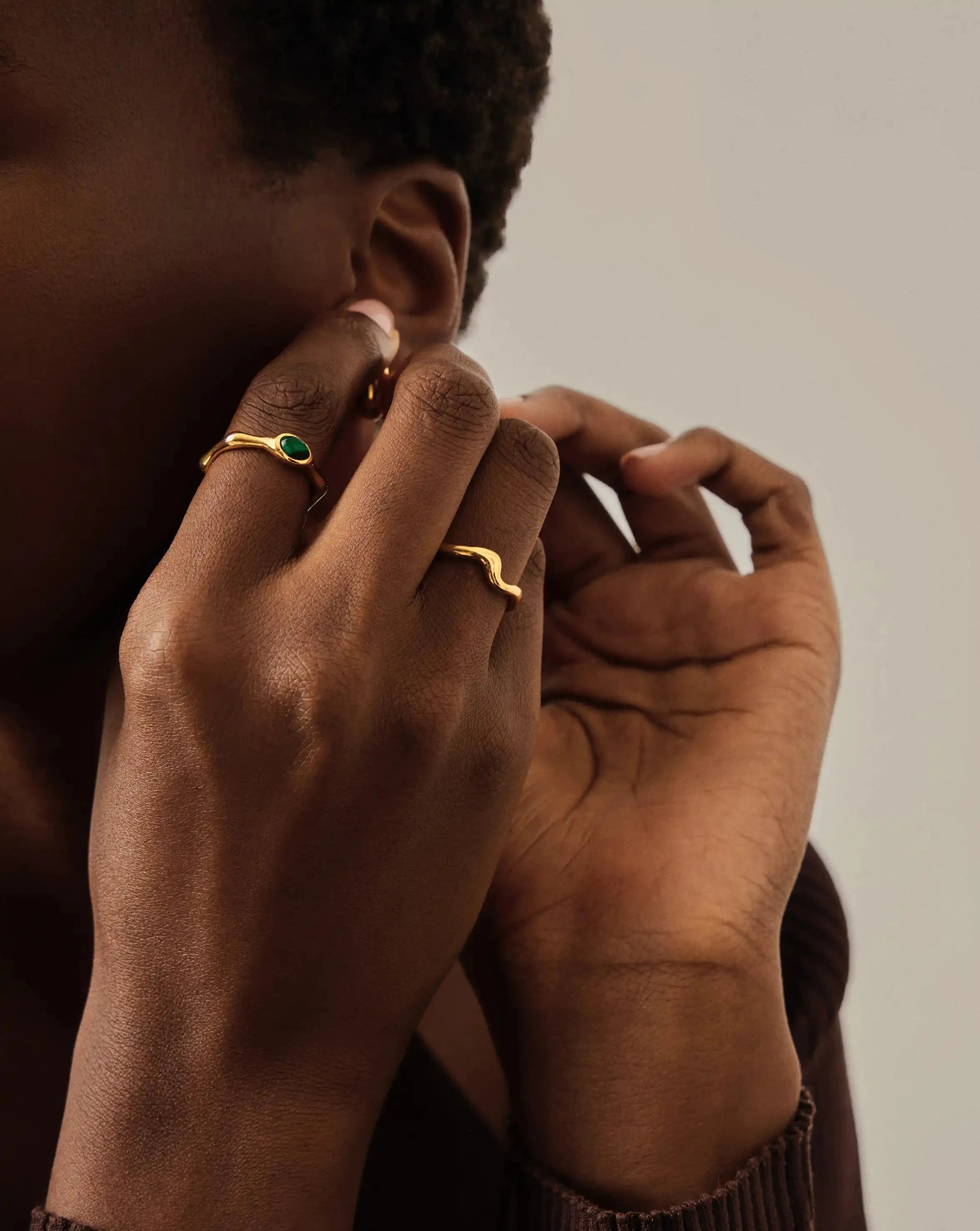 Molten Wave Stacking Ring | 18ct Gold Vermeil Rings Missoma 