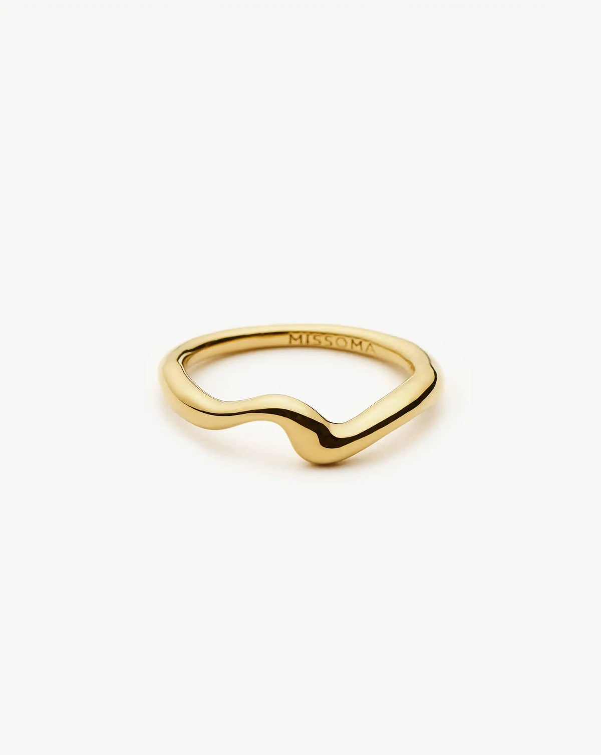 Molten Wave Stacking Ring | 18ct Gold Vermeil Rings Missoma 