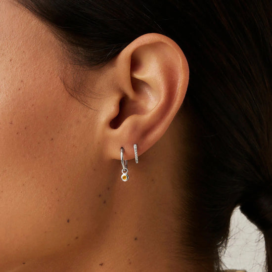 November Birthstone Necklace & Charm Earrings Set | Sterling Silver/Citrine Necklaces Missoma 