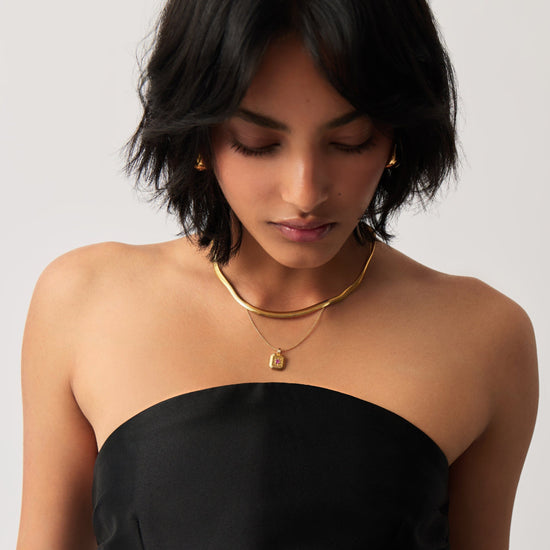 October Birthstone Pendant Necklace | 18ct Gold Vermeil/Pink Tourmaline Necklaces Missoma 