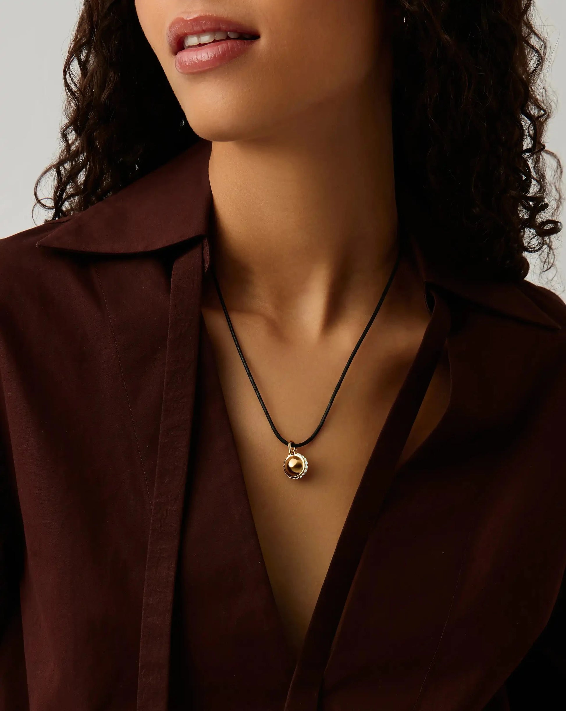 Opalite Pendant Cord Necklace | 18ct Gold Plated Necklaces Missoma 