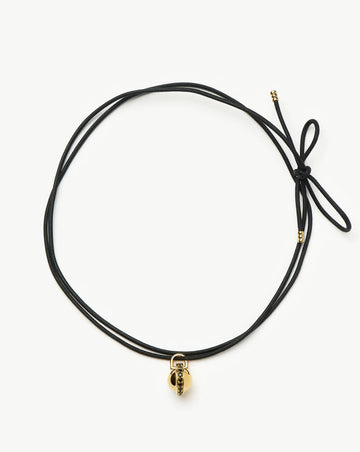 Orb Gemstone Pendant Cord Necklace | 18ct Gold Plated / Black Spinel Necklaces Missoma 