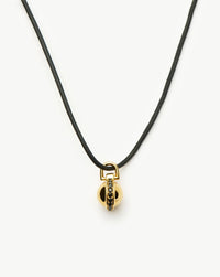 Orb Gemstone Pendant Cord Necklace | 18ct Gold Plated / Black Spinel Necklaces Missoma 