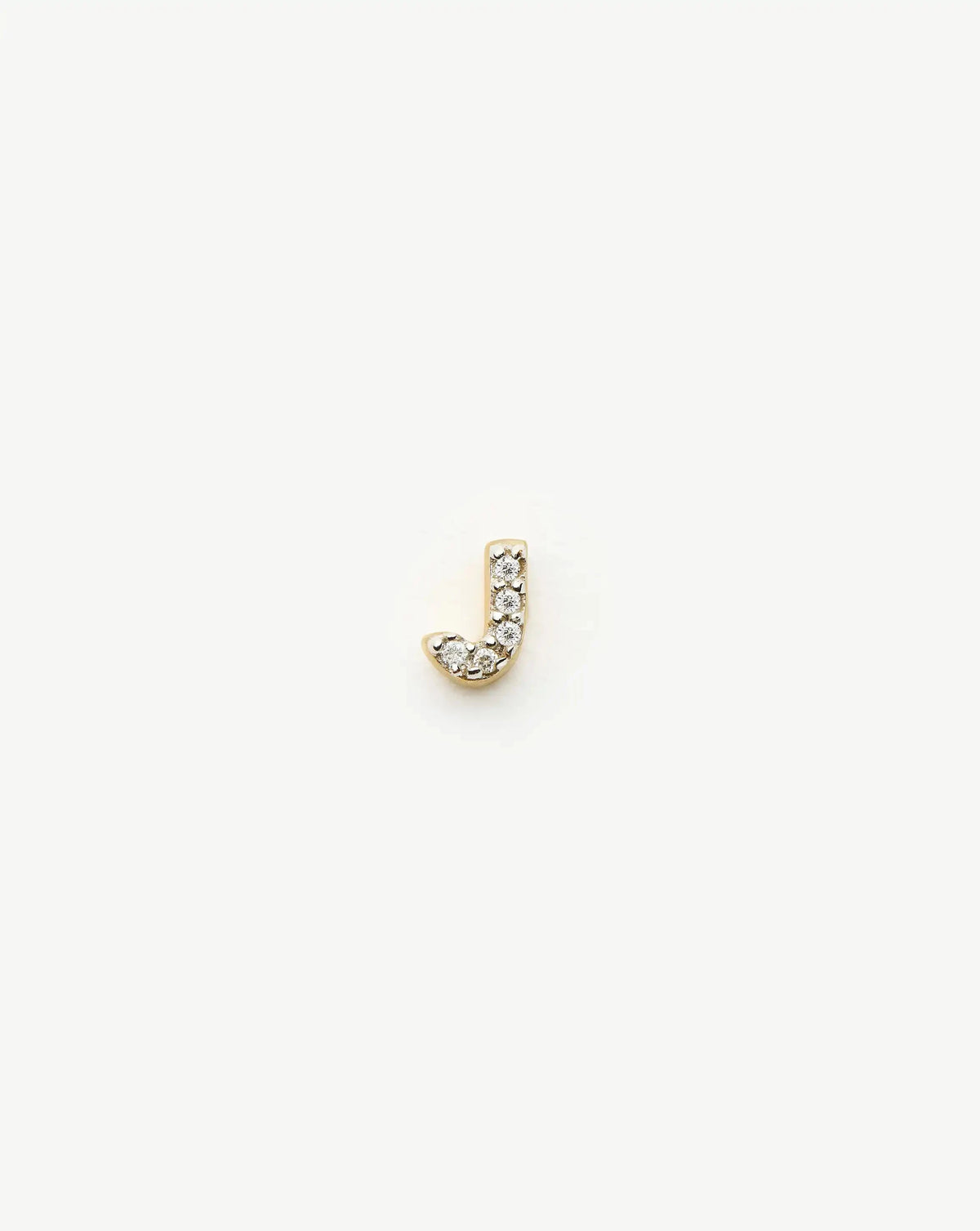 Pave Initial Single Stud Earring - Initial J | 18ct Gold Vermeil/Cubic Zirconia Earrings Missoma 