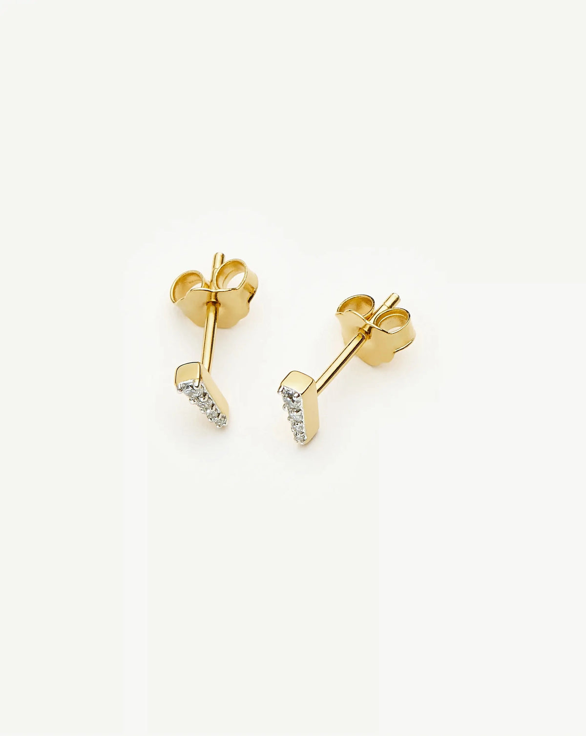 Pavé Spike Stud Earrings | 18ct Gold Plated/Cubic Zirconia Earrings Missoma 