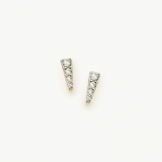 Pavé Spike Stud Earrings | 18ct Gold Plated/Cubic Zirconia Earrings Missoma 