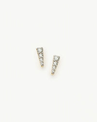 Pavé Spike Stud Earrings | 18ct Gold Plated/Cubic Zirconia Earrings Missoma 