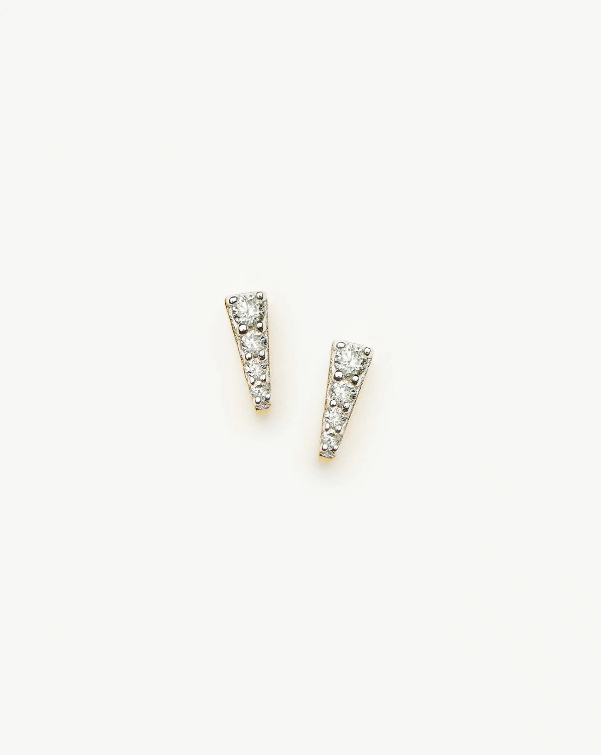 Pavé Spike Stud Earrings | 18ct Gold Plated/Cubic Zirconia Earrings Missoma 