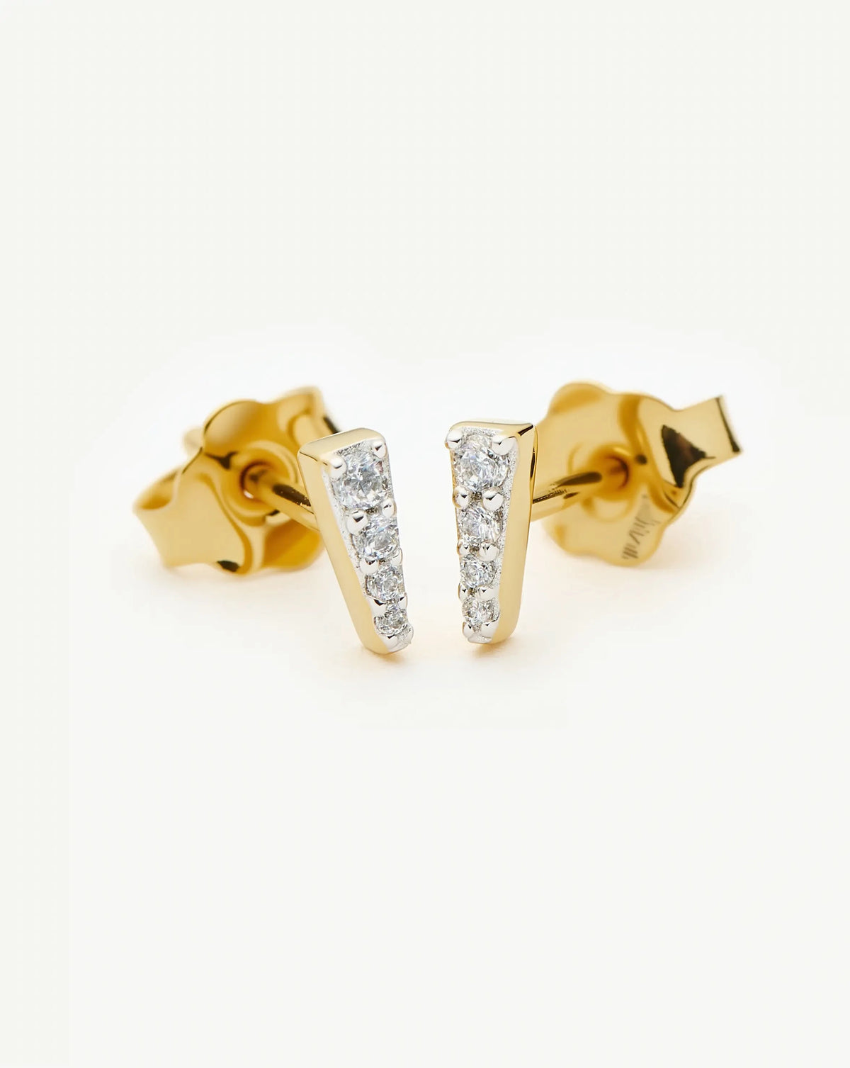 Pavé Spike Stud Earrings | 18ct Gold Plated/Cubic Zirconia Earrings Missoma 