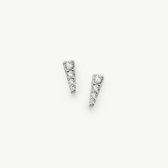 Pavé Spike Stud Earrings | Silver Plated/Cubic Zirconia Earrings Missoma 