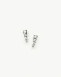 Pavé Spike Stud Earrings | Silver Plated/Cubic Zirconia Earrings Missoma 
