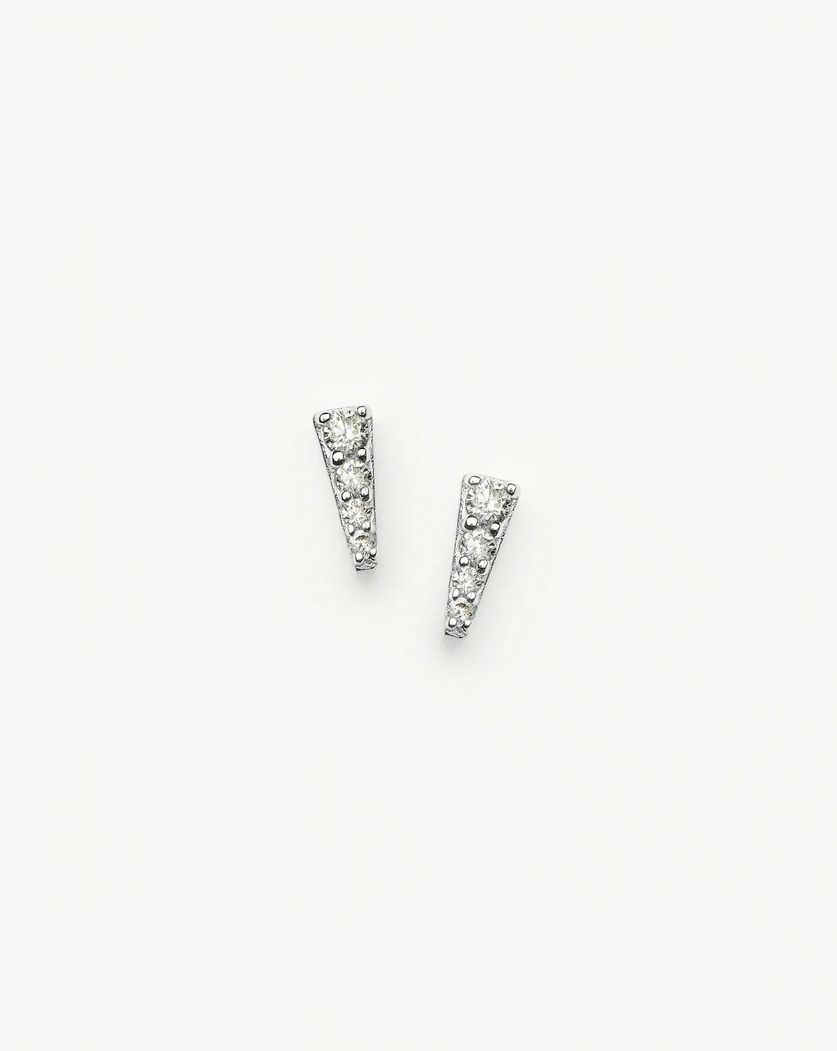 Pavé Spike Stud Earrings | Silver Plated/Cubic Zirconia Earrings Missoma 